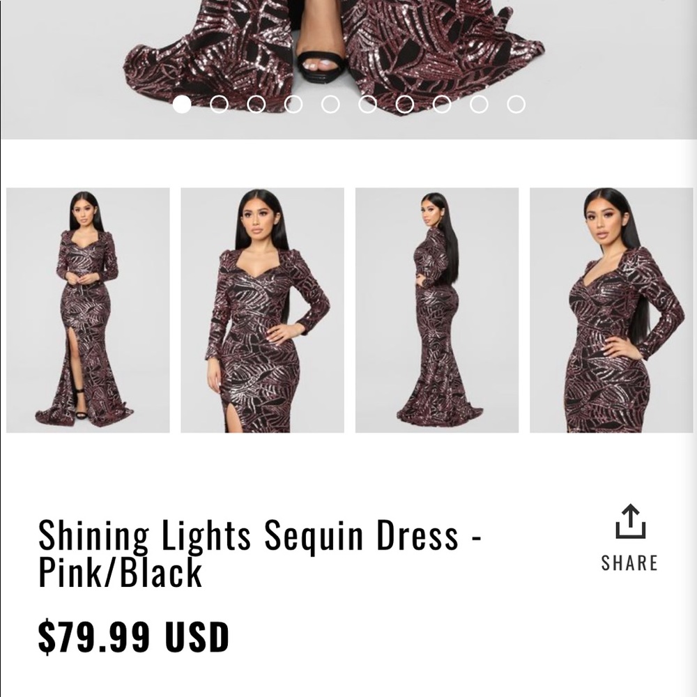 Fashion Nova Shining Lights Sequin Dress - Picture 6 of 6